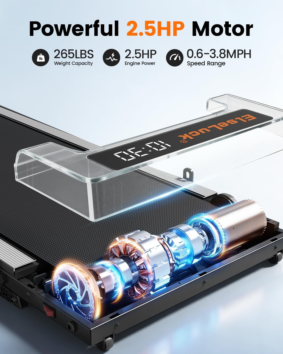 Elseluck Walking Treadmill – black – product detail