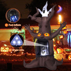 GOOSH DJ-WS-69463 9-Foot Halloween Animated Dead Tree & Ghost Inflatable – Brown – product detail