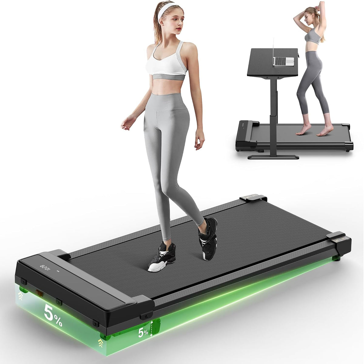 Wilpkracy Under-Desk Walking Treadmill – BLACK