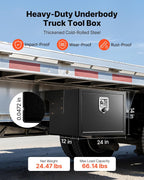 VEVOR JL-TB17S-2 24-Inch Underbody Steel Truck Tool Box – 24*12*14, Black – 24*12*14 / Black – product detail