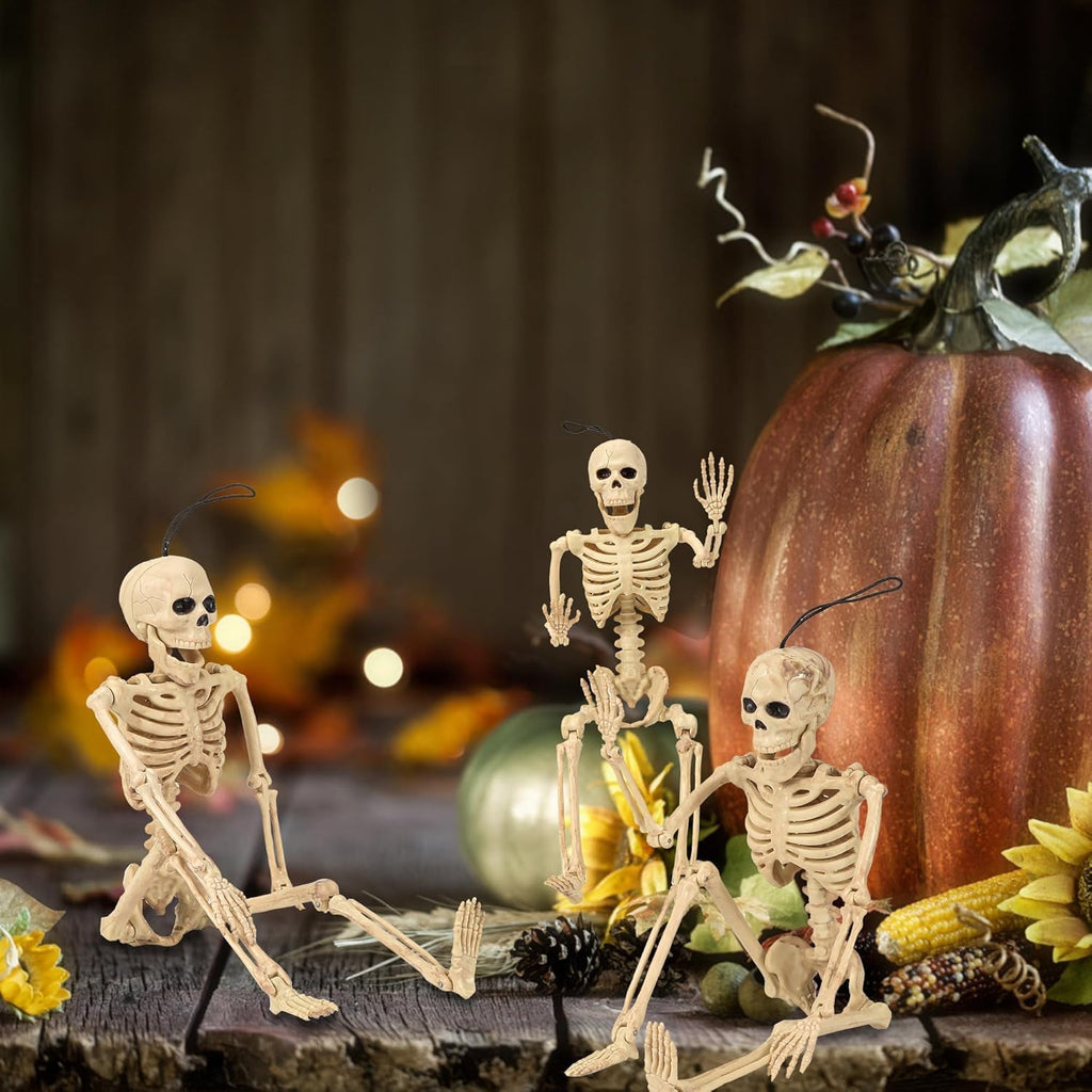 Abakuku Posable Halloween Skeleton Decorations, 16 or 36 Inch
