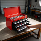 BIG RED ANTBD133-RBR 20.5-Inch 3-Drawer Steel Tool Box – 20.5 in, Black/Red – Black/Red / 20.5 in – product detail