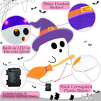 ponlodos Pon-YS-Ghost-2 4-Pack Lighted Halloween Ghost Yard Signs – White – product detail