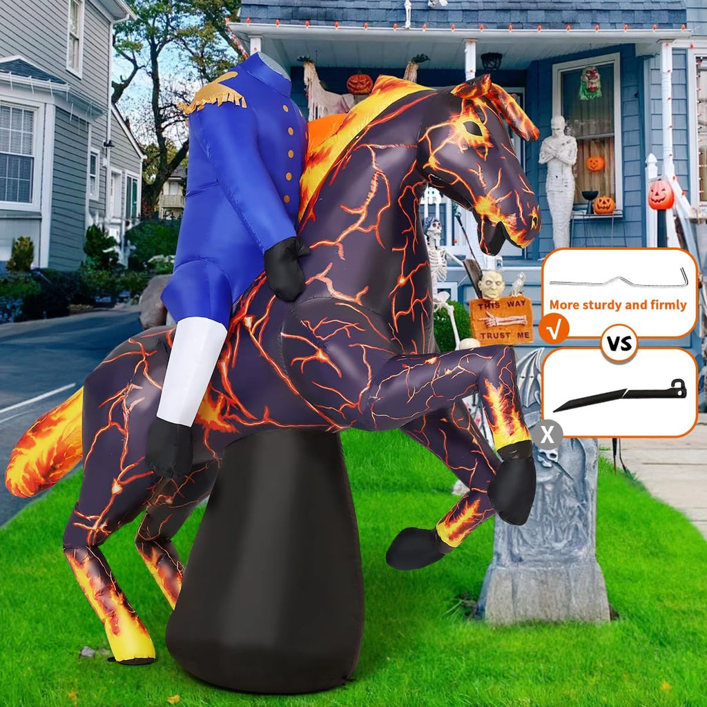 COMIN 69468 6-Foot Halloween Headless Horseman Inflatable – blue – product detail