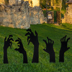 Anditoy 5-Piece Black Hand Halloween Yard Sign Set – Black – product detail