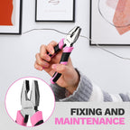 DEKOPRO DKMHTK086BMC-Pink 86-Piece Household Hand Tool Kit – Pink – product detail