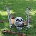 AISENO 3-Piece Halloween Skeleton Groundbreaker Stake Set – Gray