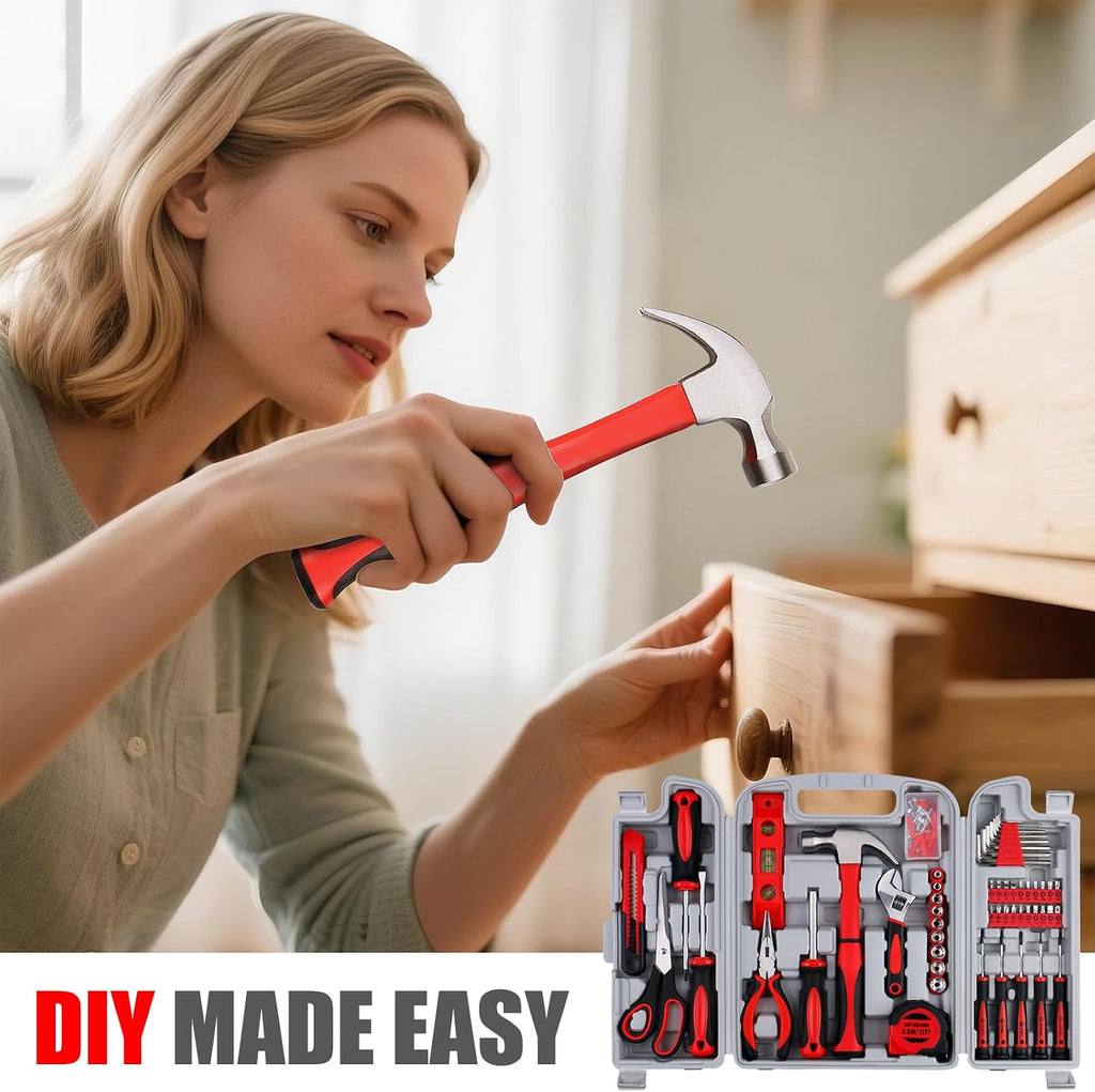 WINNER FTK156R 156-Piece Household Hand Tool Kit – 156-Pc. Ultimate Tool Kit, Red and Black – 156-Pc. Ultimate Tool Kit / ‎Red and Black – product detail