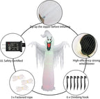 Hourleey 9-Foot Halloween Ghost Inflatable – White – product detail