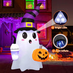 GOOSH 69656 6.2-Foot Halloween Ghost & Pumpkin Inflatable – white – product detail