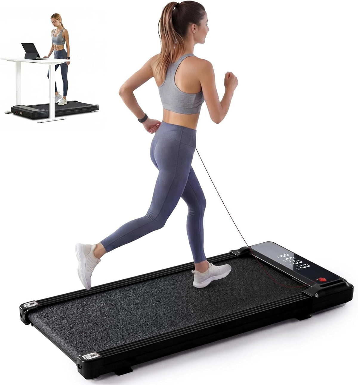 NEWBULIG Under-Desk Walking Treadmill – Black