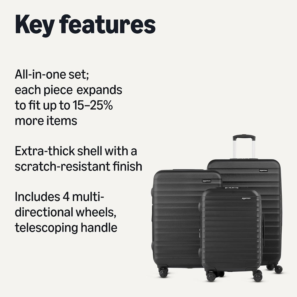 Amazon Basics Expandable Hardside Luggage, Multiple Sizes and Sets