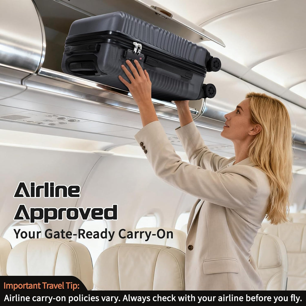 Rosamo T1 Hardside Luggage Set – Large, Medium, Small, Grey – Grey / Large, Medium, Small – product detail