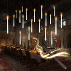 kakoya 20-Pack Indoor Floating LED Taper Candles with Wand Remote