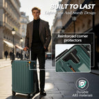 Eeeza WZQHK-FT Hardside Luggage Set – 5 Piece Sets (20/24/28/DB/TB), DarkGreen – DarkGreen / 5 Piece Sets (20/24/28/DB/TB) – product detail