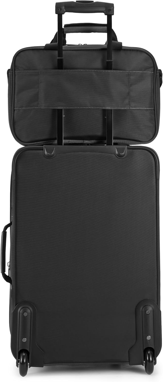 Amazon Basics Softside Luggage Set, 23-Inch Suitcase & 15-Inch Tote