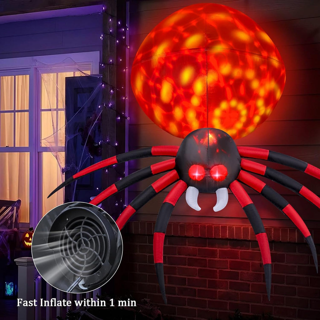 FunFanso CQUS-48 6-Foot Halloween Spider Inflatable – 6FT Spider, Colorful – 6FT Spider / Colorful – product detail