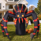 COMIN 7-Foot Halloween Striped Spider Inflatable