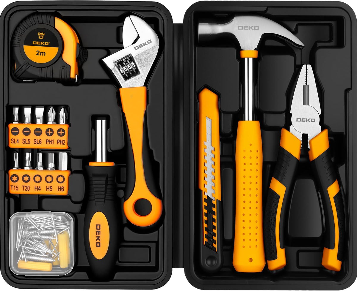 DEKOPRO 86-Piece Household Hand Tool Kit with Storage Case