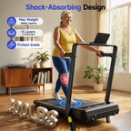YPOO M4138L Walking Treadmill – Dark Black – product detail