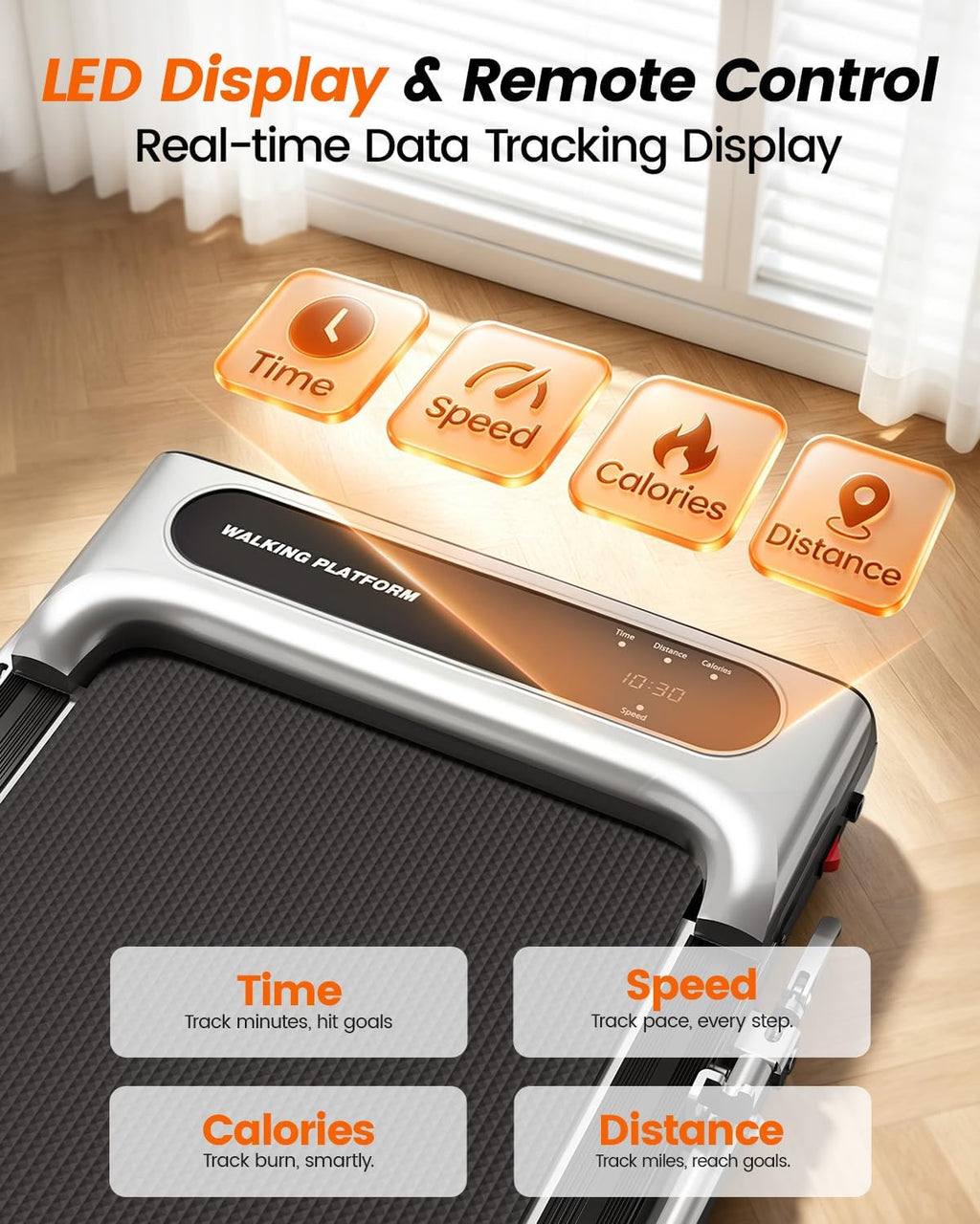 ICYLOOT Walking Treadmill – Sliver – product detail