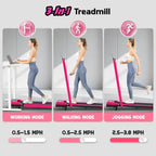 【BACKTOSCHOOL】 YAGUD Foldable Handrail Adjustable Incline Treadmill, Low Noise Motor Walking Pad, 330lbs Weight Capacity, Remote Control & Wheels for Easy mobility, Dual Shock Absorption System Home Gym Equipment, Home Workout Equipment · 7