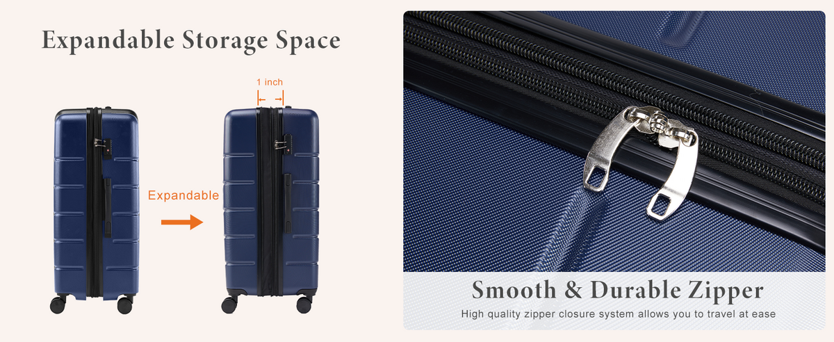 Sweetcrispy T-2LG-20BU-1 Carry-On Suitcase – 20 Inch, Blue – Blue / 20 Inch – product detail