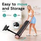 TKW 3-in-1 Walking pad,Pink Walkingpad,Light weight Treadmill, Capacity,Low-Noise Motor Walking Pad, Remote Control & Wheels for Easy mobility, LED Display，Vibration Walking pad · 7