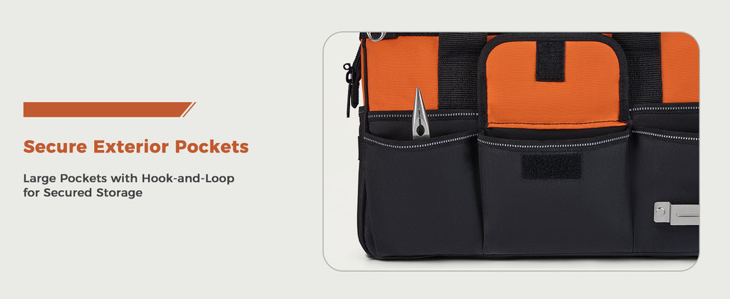 Amento 22-Pocket Oxford Tool Bag, 16 or 18 Inch