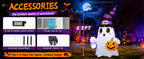 GOOSH 69656 6.2-Foot Halloween Ghost & Pumpkin Inflatable – white – product detail