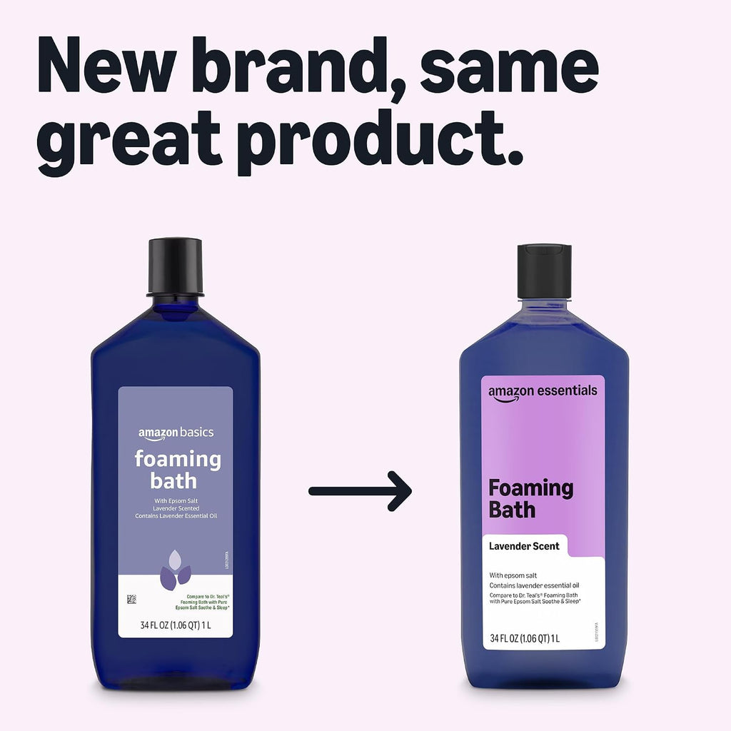 Amazon Essentials Lavender Foaming Bath, 34 fl oz