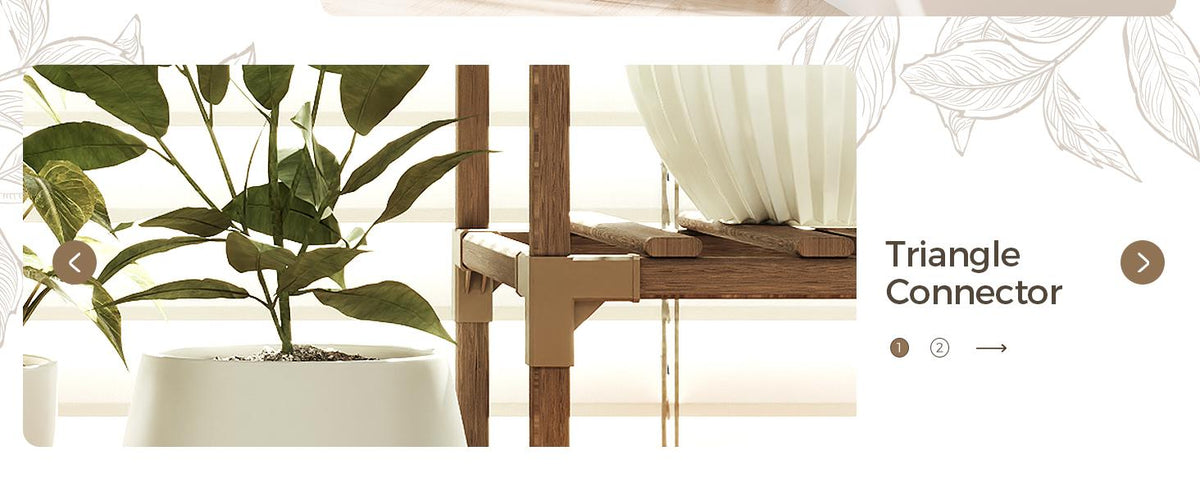 Bamworld Wooden Plant Display Stand, Brown, Cabinet Style