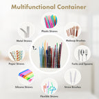 Colormz Clear Acrylic Cabinet-Door Straw Organizer