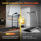 OVER SELF 2-in-1 Foldable Treadmill - 2in1 Walk/Roll, Remote Control, Adjustable Incline, Low Noise, Portable Compact Design, Indoor Exercise Home Gym Cardio Equipment, Caminadora, DealsForYouDays · 2