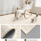 Luxturiy Vintage-Style Area Rug, Beige, 8 x 10 ft