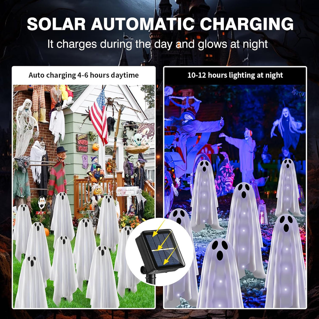Betrihyes BTBGCW01 6-Pack Solar Halloween Ghost Path Lights – Cold White – product detail