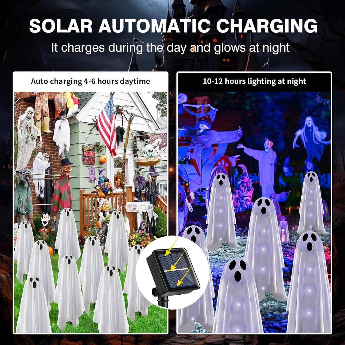 Betrihyes BTBGCW01 6-Pack Solar Halloween Ghost Path Lights – Cold White – product detail
