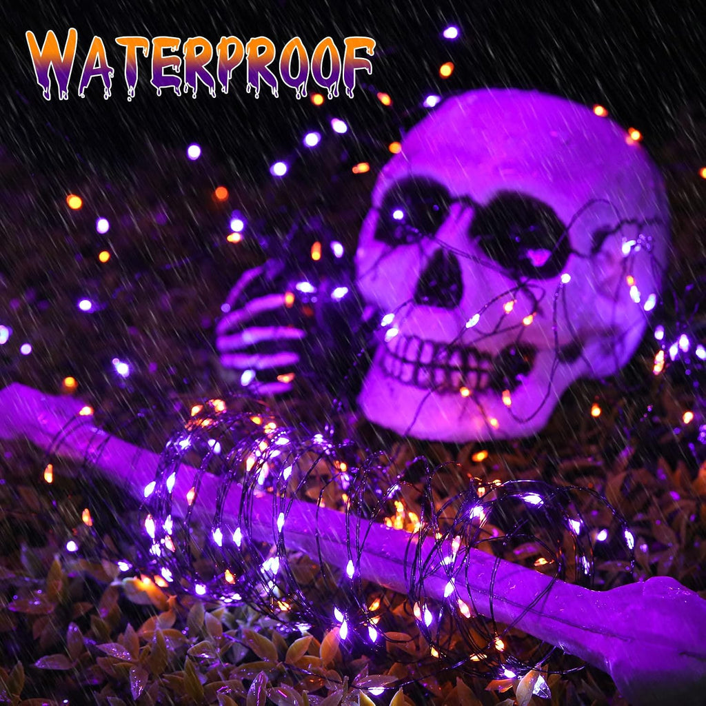 Joomer 2-Pack 240-LED Halloween Solar String Lights – 2*120LED, Orange+Purple – Orange+Purple / 2*120LED – product detail