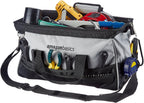 Amazon Basics Tool Bag with Shoulder Strap, Small or Large, Black & Gray