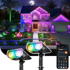 Linkind LS6300164 SL5C Smart Solar Outdoor Spotlights – 2 pack, Multicolor