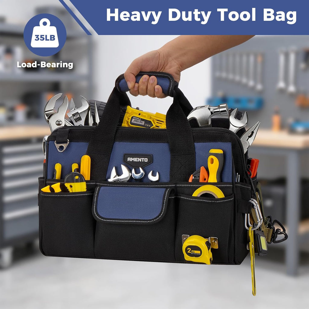 Amento AM-08367425 22-Pocket Oxford Tool Bag – 16 Inch, Blue – Blue / 16 Inch – product detail