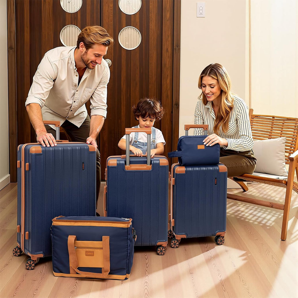 Cobens HLG-5PCS-PorscheBlue Luggage Set – 5 Piece Sets (20/24/28/DB/TB), Blue – Blue / 5 Piece Sets (20/24/28/DB/TB) – product detail