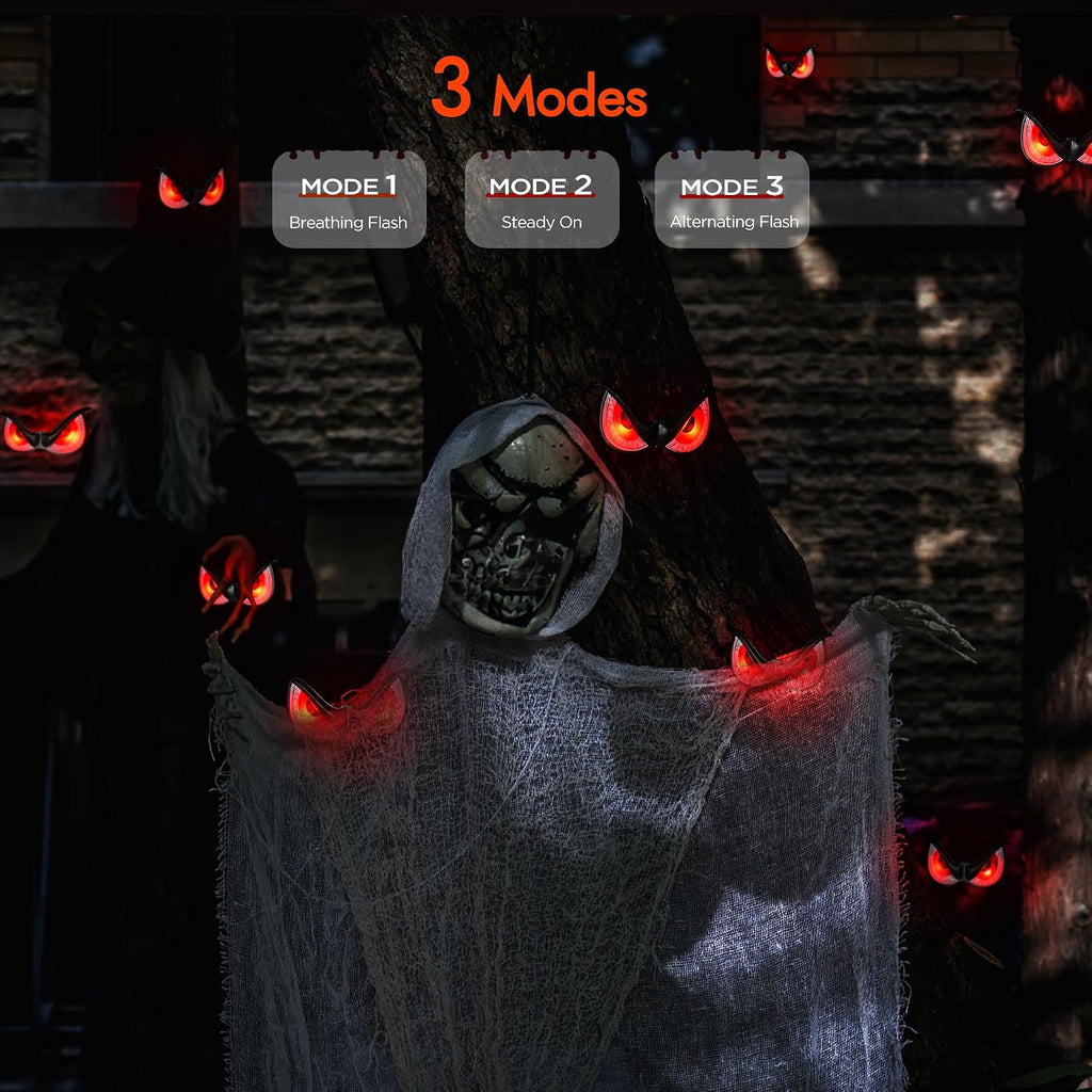 WBao WB-EL52 LED Halloween Glowing Eye Decorations – 5 Packs, Red – 5 Packs / Red – product detail
