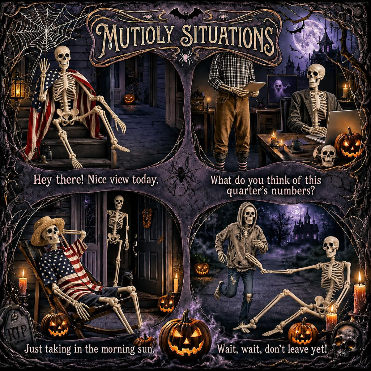 Abakuku GJ Posable Halloween Human Skeleton Set – 2pcs-36inch, White – 2pcs-36inch / White – product detail