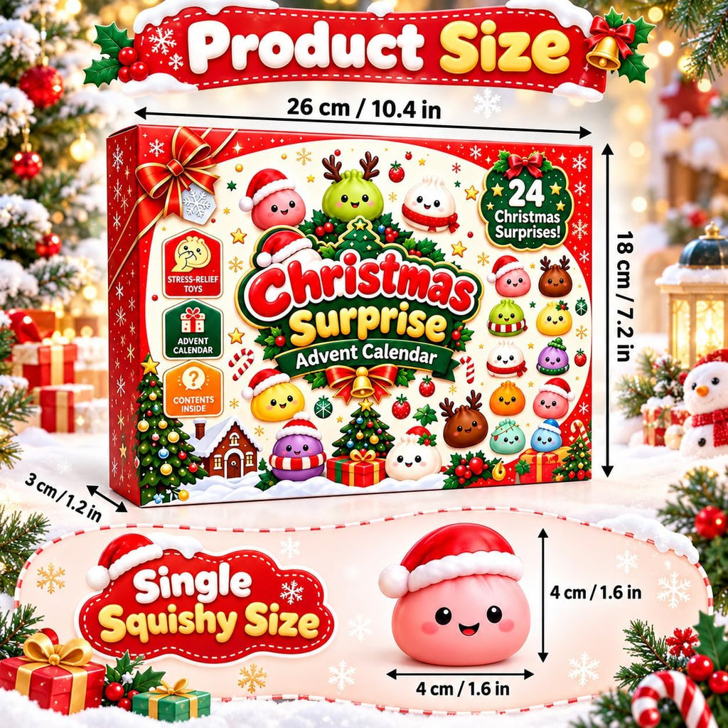 Christmas Squishy Advent Calendar 2026, 24-Day Surprise Squishies Countdown · 6