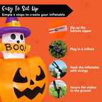 Joiedomi 32500 5-Foot Halloween Animated Ghost & Pumpkin Inflatable – Purple and White Ghost With Pumpkin – product detail