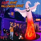 zukakii QM-WS-021 12-Foot Halloween Ghost Inflatable – White – product detail