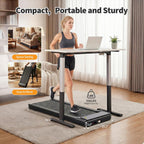 NEWBULIG PBJ-P01-V2 Under-Desk Walking Treadmill – Black – Black / No handle – product detail