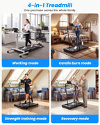 Lacuffy BA09-F6 Under-Desk Walking Treadmill – Satin Black – product detail