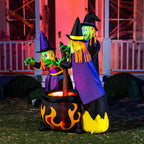 Joiedomi SL-3DLED 6-Foot Halloween Three Witches & Cauldron Inflatable – Green – product detail